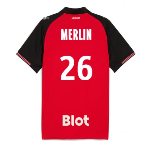 Lacne Muži Futbalové dres Stade Rennais Quentin Merlin #26 2025-26 Krátky Rukáv - Domáci